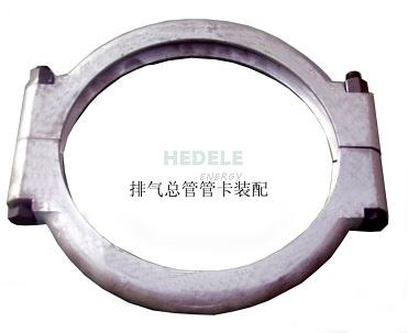 Exhaust header pipe clip assembly